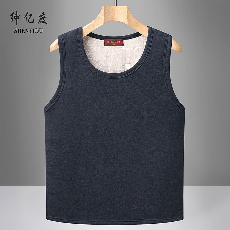 12564394.[主推]冬季中老年男士羊毛加绒加厚棉服马甲爸爸冬装外套爷爷装