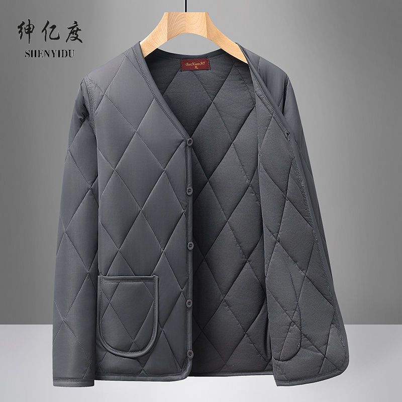12564388.[主推]冬季中老年男士羊毛加绒加厚棉服长袖棉服马甲爸爸冬装外套