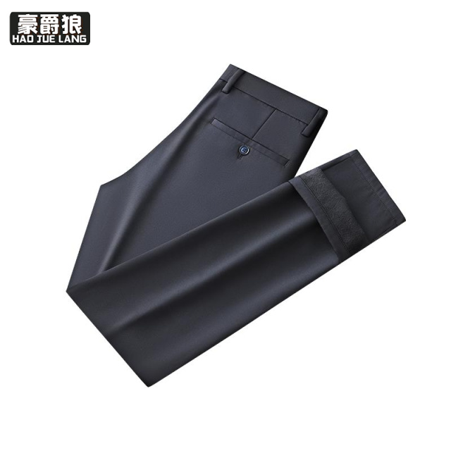 12584716.【四面弹】男士商务休闲裤舒适秋季新款免烫易打理直筒西裤男