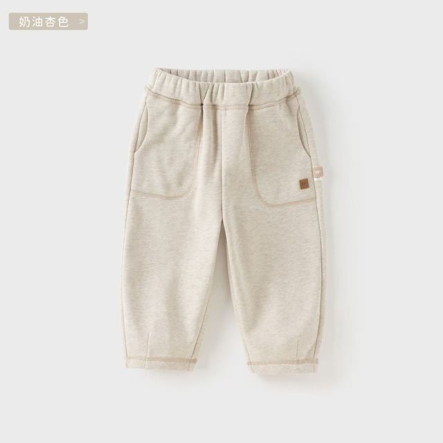 12586901.戴维贝拉儿童针织裤子秋冬女童加绒运动卫裤男童长裤萝卜裤