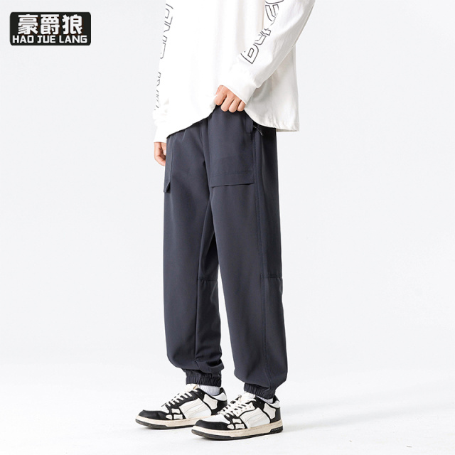 12584669.美式复古工装裤男士时尚春秋季新款长裤潮牌束脚休闲裤男装