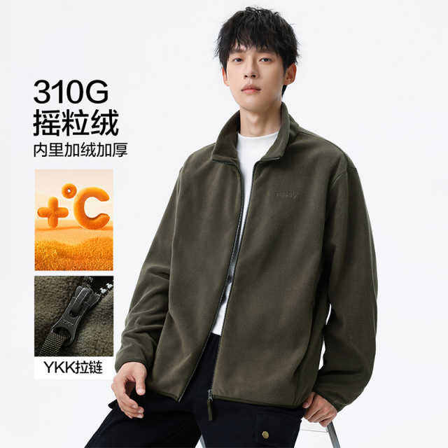 12594019.【摇粒绒】310g重磅细腻松弛感出街通勤男式夹克外套