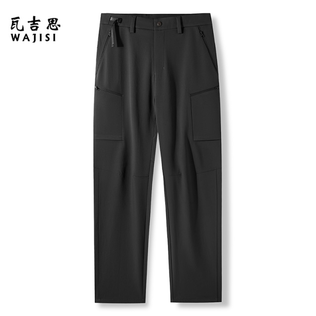 12595012.春秋新款宽松休闲户外运动美式工装裤直筒日常简约舒适百搭裤子男