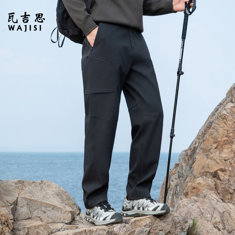 12595012.春秋新款宽松休闲户外运动美式工装裤直筒日常简约舒适百搭裤子男