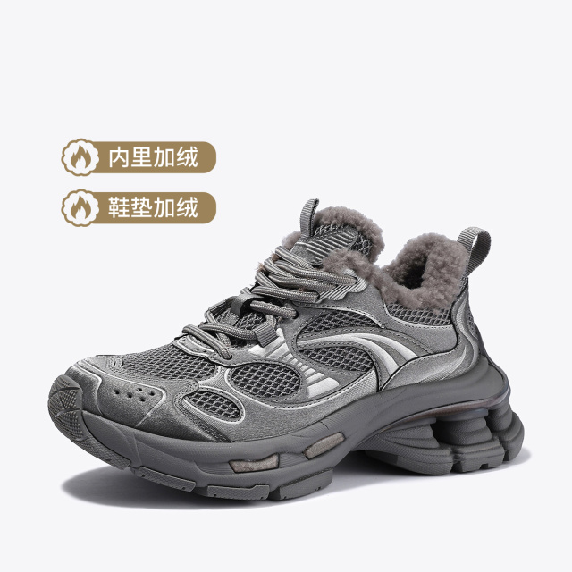 12606202.BellaLily2025冬季新款户外加绒老爹鞋女厚底增高运动休闲鞋潮鞋