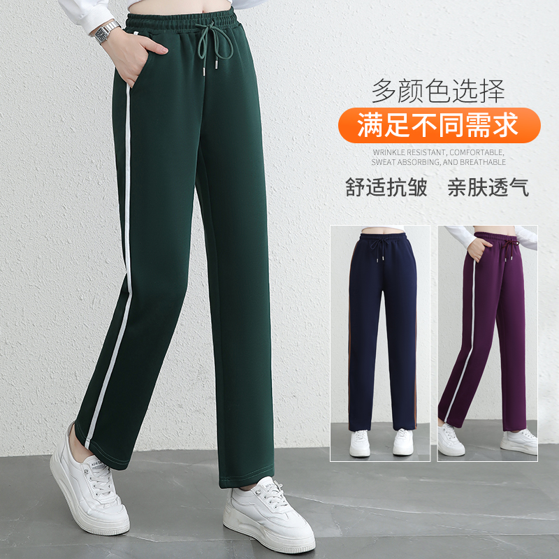 12624016.7-CY秋冬新款女款运动休闲显瘦直筒裤【7-CY女装QD】