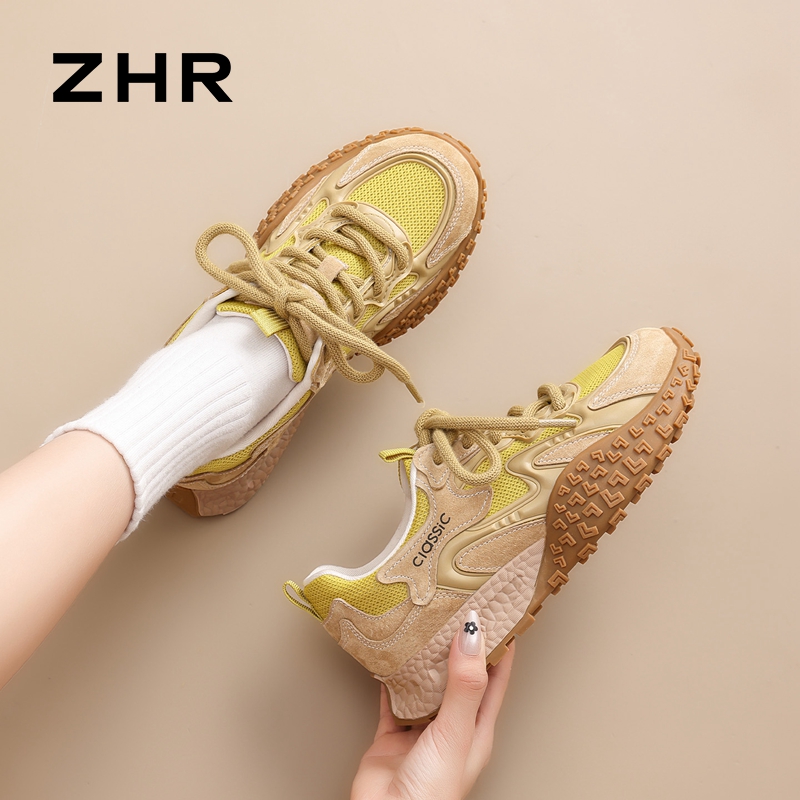 13751621.【ZHR则则】阿甘鞋圆头系带厚底女鞋[猪巴戈+TPU+网布]