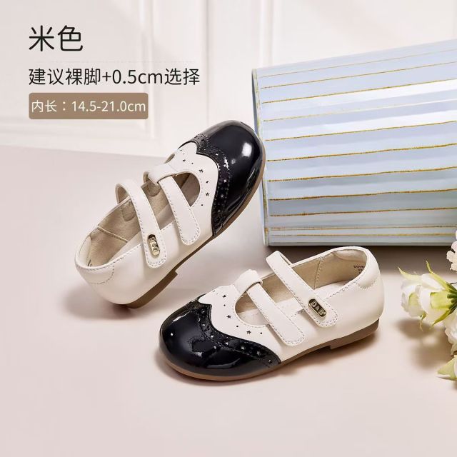12648384.戴维贝拉儿童皮鞋秋季女童公主鞋软底小香风小女孩单鞋