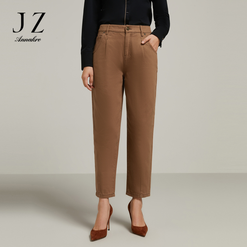 12632522.商场同款JZ玖姿休闲裤女装秋季新款简约通勤裤子JWCQ11117