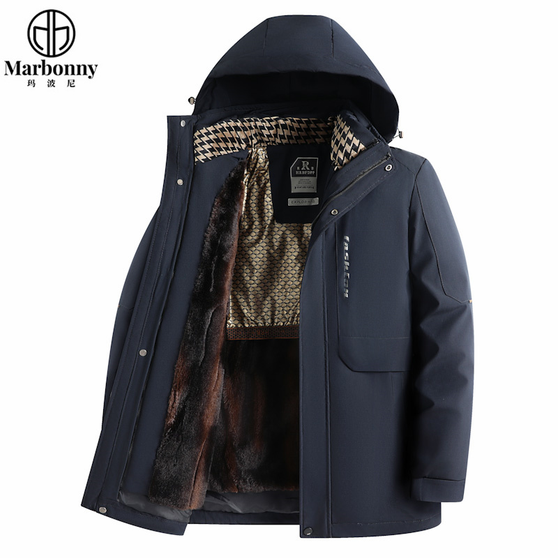 12655321.【加绒加厚】男士中年爸爸秋冬季保暖棉服外套