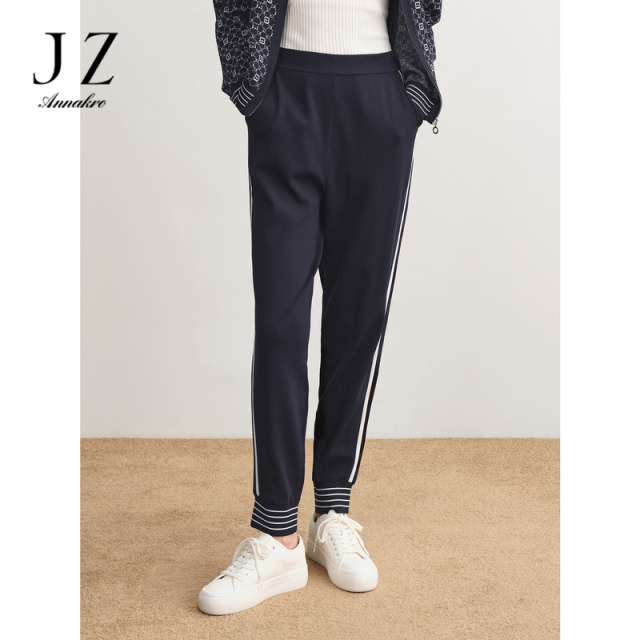 12662827.商场同款JZ玖姿休闲日常活力撞色裤子女秋季新款JWDQ11115