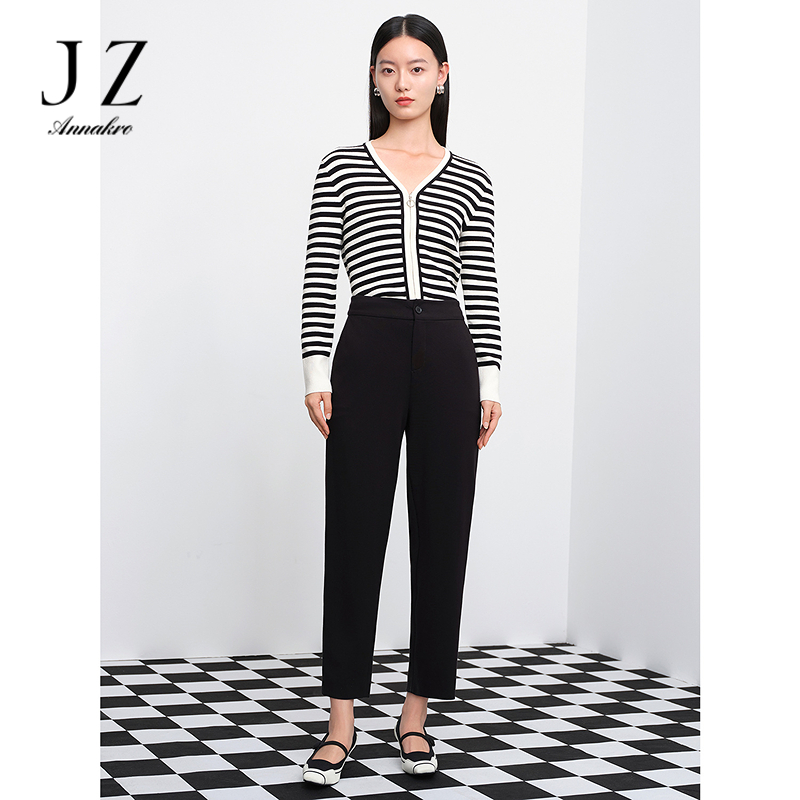 12664011.商场同款JZ玖姿职业女装2023春季新款通勤OL风休闲裤JWDC11102
