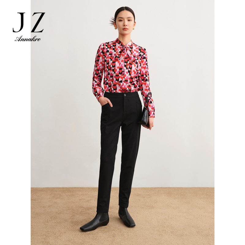 12662886.商场同款JZ玖姿休闲修身小锥形裤裤子女秋季新款JWDQ11125