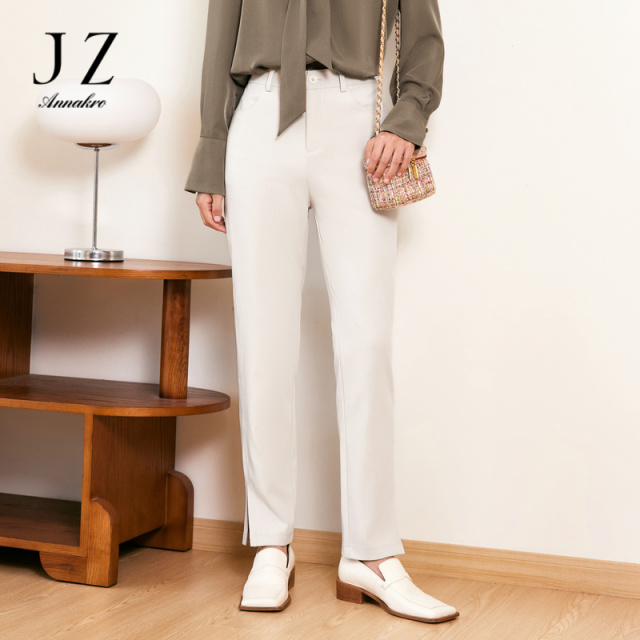 12664149.JZ玖姿时尚开衩通勤西装裤女装春秋季新款爆款休闲烟管裤
