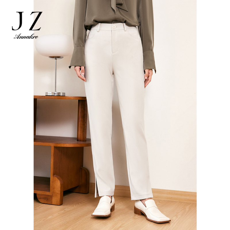 12664149.JZ玖姿时尚开衩通勤西装裤女装春秋季新款爆款休闲烟管裤