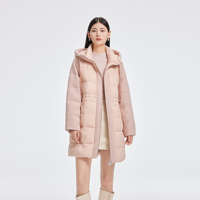 12669776.【商场同款】艾莱依秋冬季泡芙羽绒服女款过膝长款保暖廓形防泼水外套