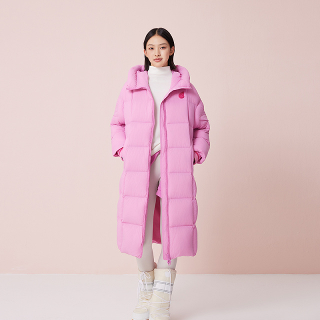 12669793.【商场同款】艾莱依连帽泡芙羽绒服商场同款时尚连帽简约气质休闲长款外套女款