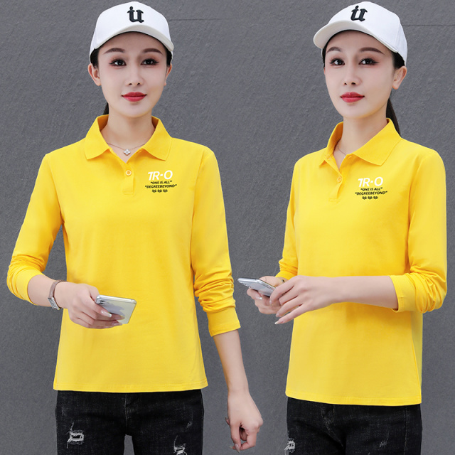 12694673.淘贝鼠春秋新款女式洋气减龄百搭POLO衫【淘贝鼠女装QD】