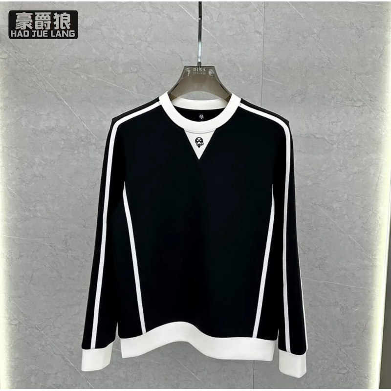 12712797.秋季新款休闲日常圆领长袖卫衣帅气青少年大童潮流上衣潮
