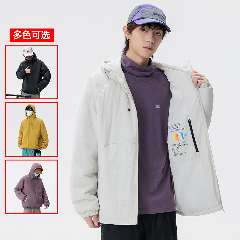 12721570.衣仕梵秋冬新款男式防寒连帽潮牌美式休闲情侣款棉衣【衣仕梵男装QD】