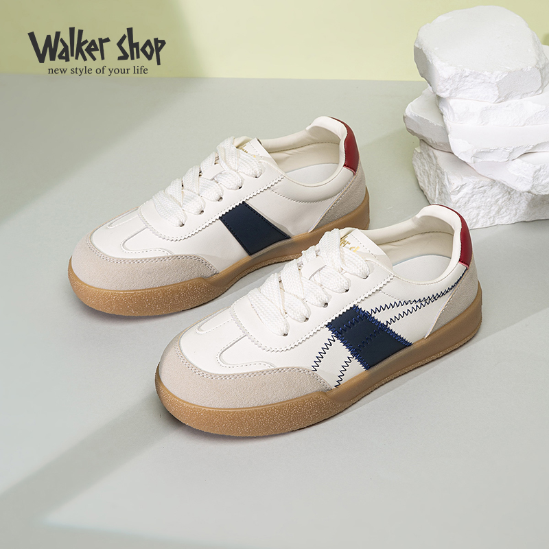 12737403.【Walker shop 新款果冻底时尚休闲德训鞋 V151103
