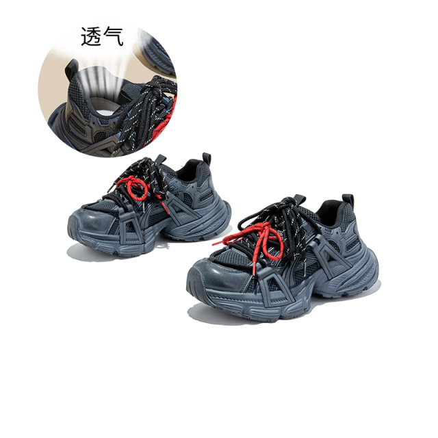 12746694.墨斯本吸膜底老爹鞋女新款厚底增高运动鞋女休闲通勤百搭潮流女款12225