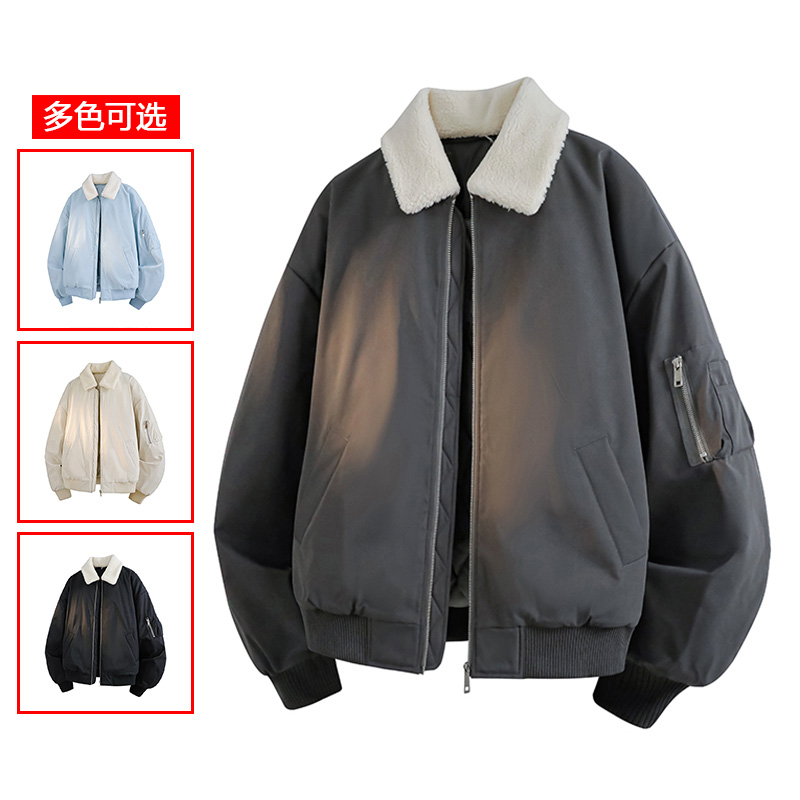 12744515.衣仕梵秋冬新款男式复古翻领保暖潮流情侣款棉衣【衣仕梵男装QD】
