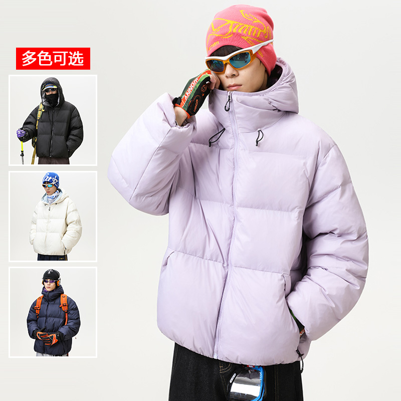 12744529.衣仕梵秋冬新款男式连帽面包服美式潮流情侣款棉衣【衣仕梵男装QD】