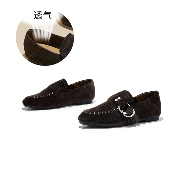 12746703.墨斯本头层羊皮鞋垫两穿乐福鞋女新款高级感真皮单鞋不累脚女鞋女款12231