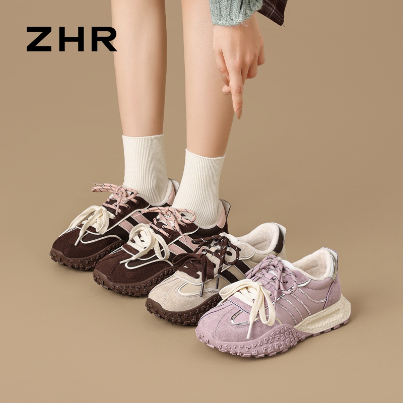 12756916.【ZHR则则】阿甘鞋圆头系带厚底女鞋[猪巴戈+PU]