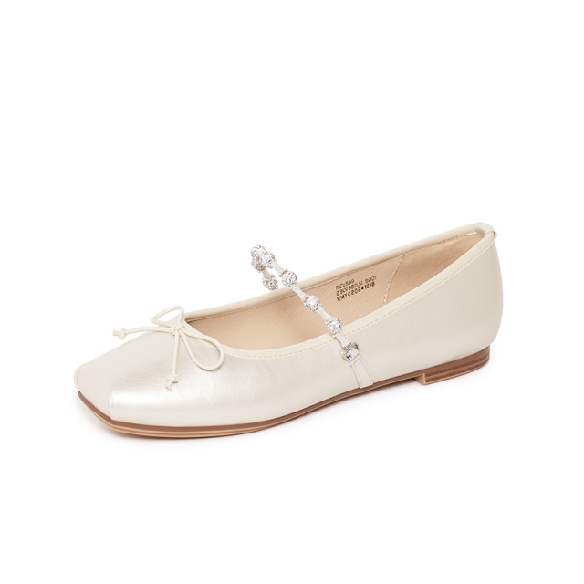 12771329.REEMOOR睿慕2025秋季新款法式一字带蝴蝶结浅口单鞋玛丽珍鞋女鞋