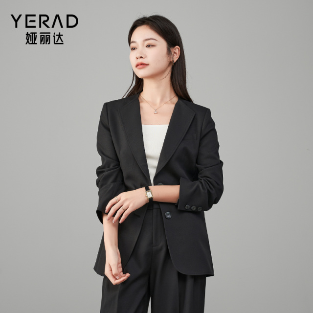 12786997.【娅丽达】高级感通勤收腰西装外套女上衣小个子休闲小西服