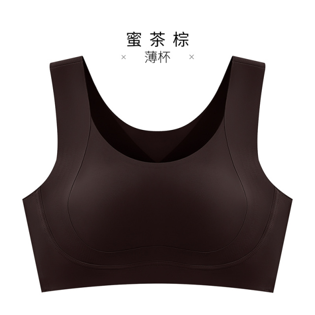 12795727.美背大胸矫姿挺背内衣女无痕一体背心式套头文胸罩