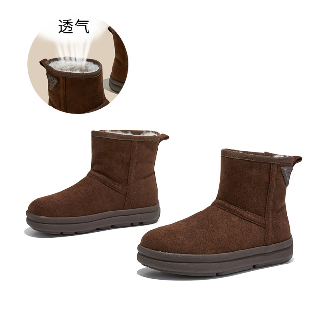 12806602.墨斯本新款加绒加厚雪地靴女款厚底瘦瘦短筒靴休闲复古棉鞋潮流短靴女款12322