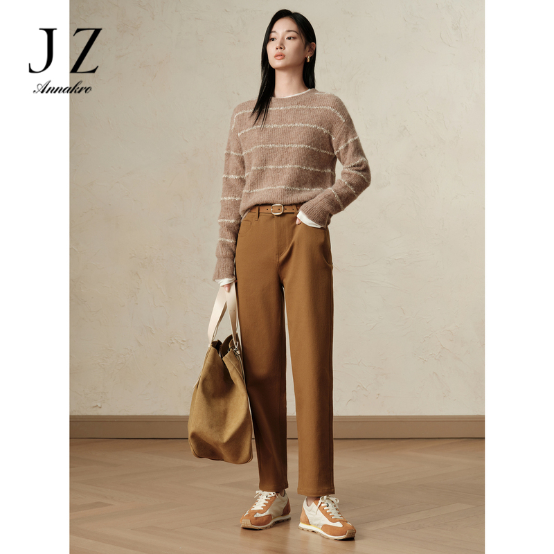 12814434.商场同款JZ玖姿女装美拉德百搭牛仔裤女秋季新款JWEQ12101
