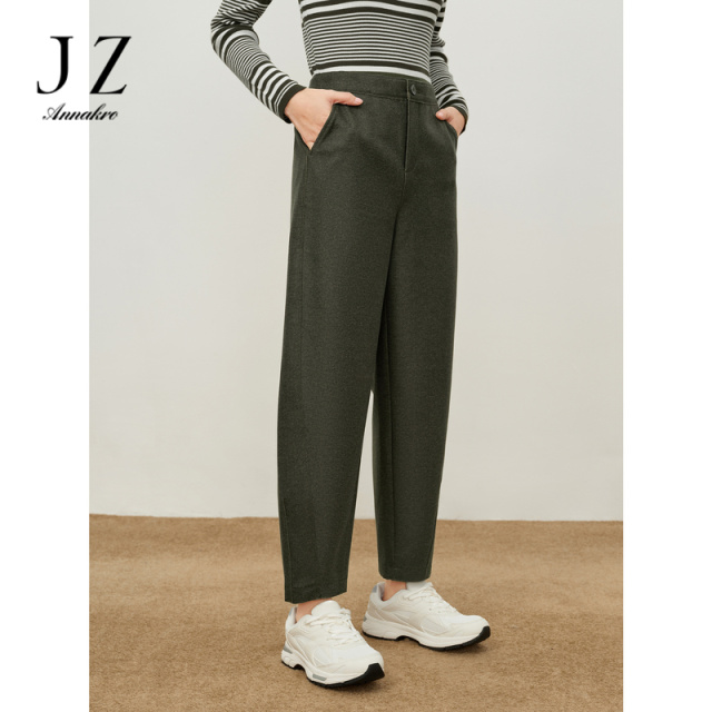 12816107.商场同款JZ玖姿都市休闲风简约哈伦裤子女冬季新款JWDD11101
