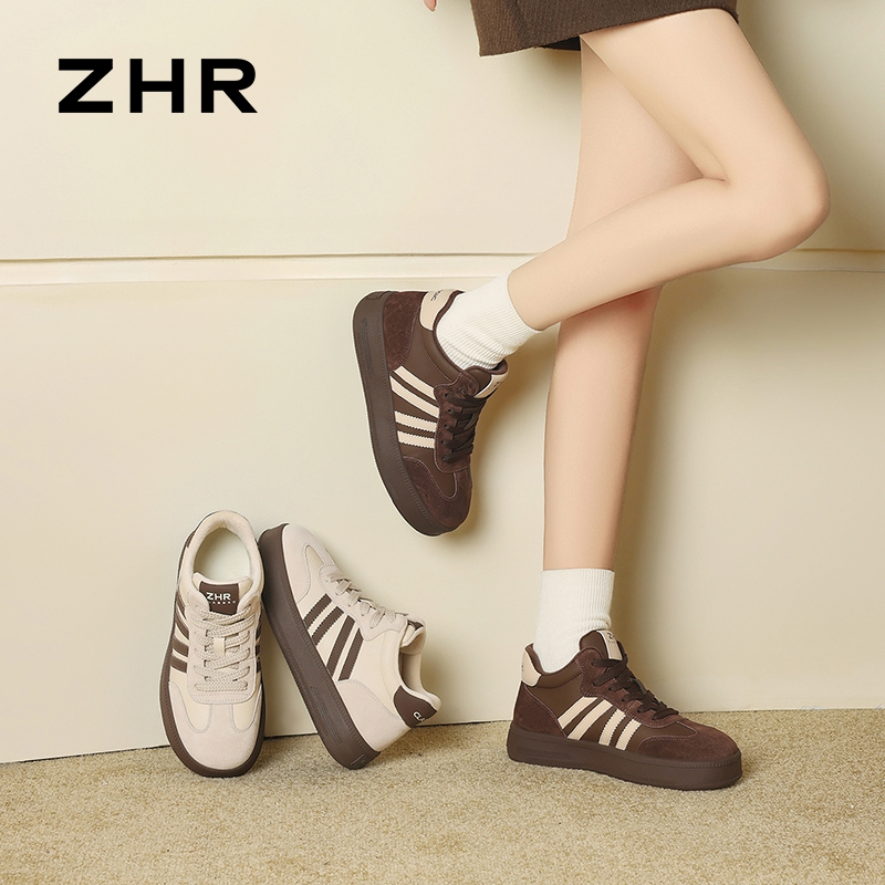 12817337.【ZHR则则】德训鞋圆头系带平底女鞋[猪巴戈+超纤]