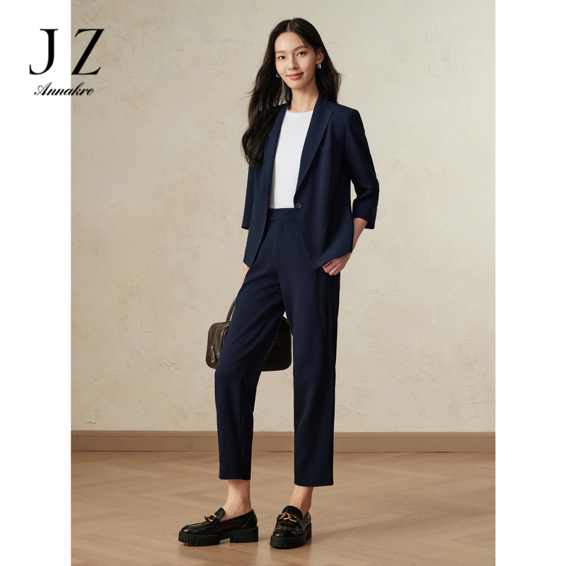 12815883.商场同款JZ玖姿职场OL通勤风休闲裤女秋季款JWEQ11122