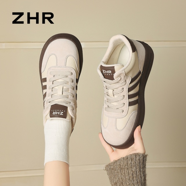 12817337.【ZHR则则】德训鞋圆头系带平底女鞋[猪巴戈+超纤]