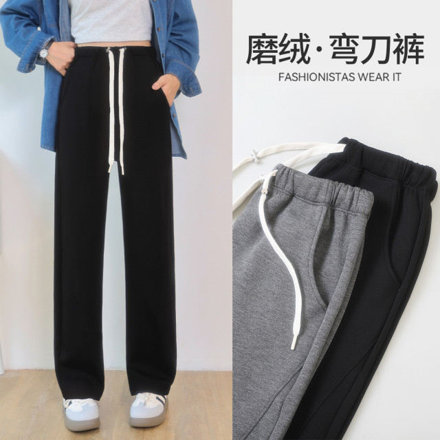 12823818.兔妈孕妇装秋冬新款外穿磨绒弯刀裤孕晚期百搭小个子上班族可调节孕裤