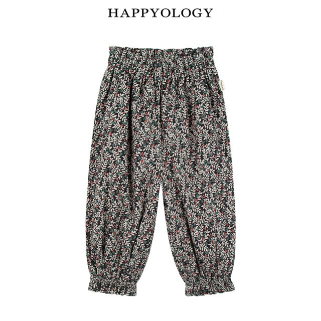 12842074.happyology英伦风秋冬儿童松紧花边花苞九分裤