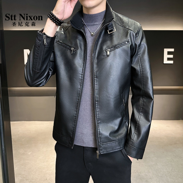 12843619.【加厚保暖】皮毛一体磨毛皮羊羔毛加厚保暖冬季外套男夹克外套