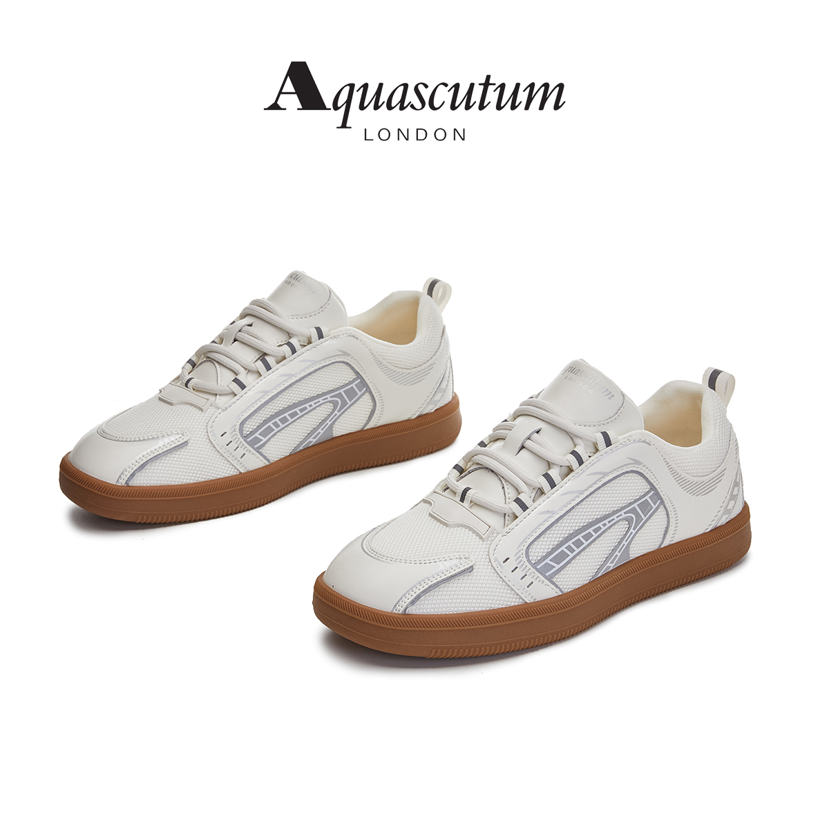 12867747.【墨斯本& Aquascutum/雅格狮丹联名款】【软底舒适】运动德训鞋新款简约百搭通勤女鞋休闲鞋AS025006