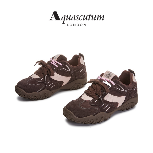 12867745.【墨斯本& Aquascutum/雅格狮丹联名款】双系带德训鞋新款保暖运动百搭通勤女休闲鞋女款AS025009