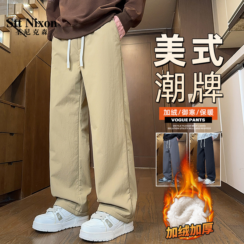 12878142.2025年秋冬新品主推直筒羊羔绒加绒棉裤