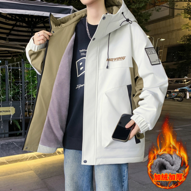 12888731.25新品爆款冬季加绒夹克男士潮流休闲外套