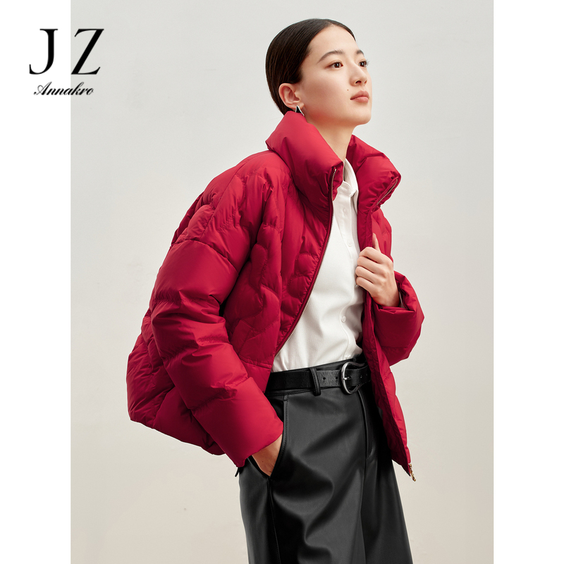 12888083.商场同款JZ玖姿芍药花绗线茧型短款羽绒女冬季新款JWDD03303
