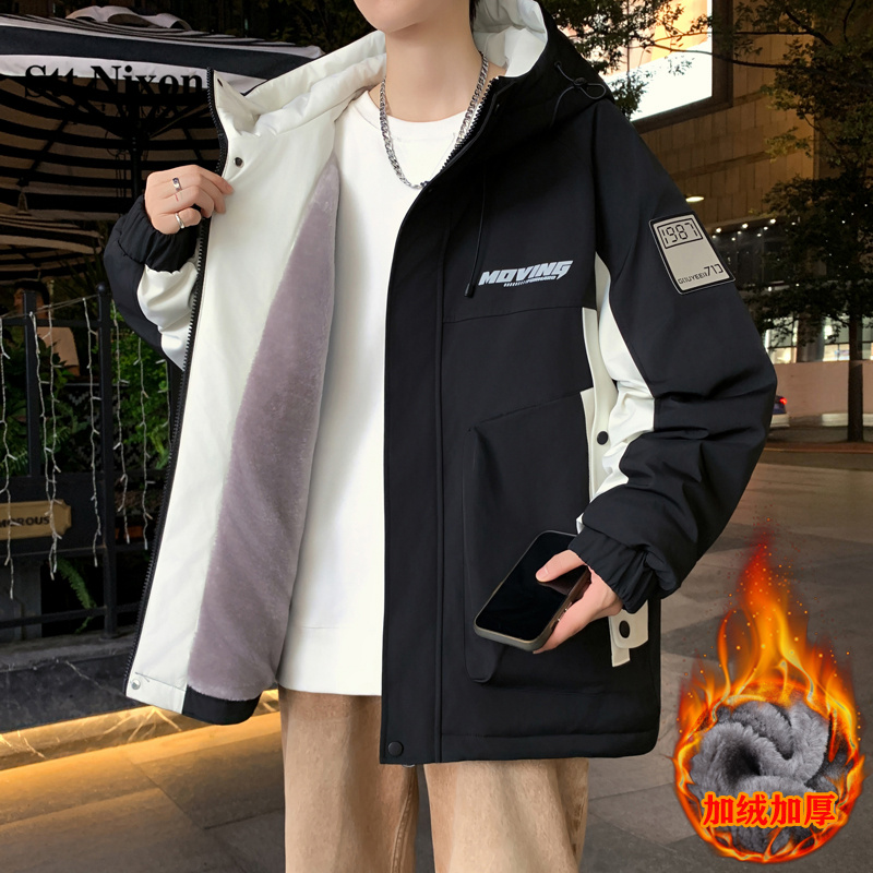 12888731.25新品爆款冬季加绒夹克男士潮流休闲外套