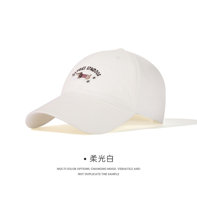 12899089.FANCET棒球帽女春夏新款多色可选显脸小纯棉腊肠狗防晒帽鸭舌帽子CM96055