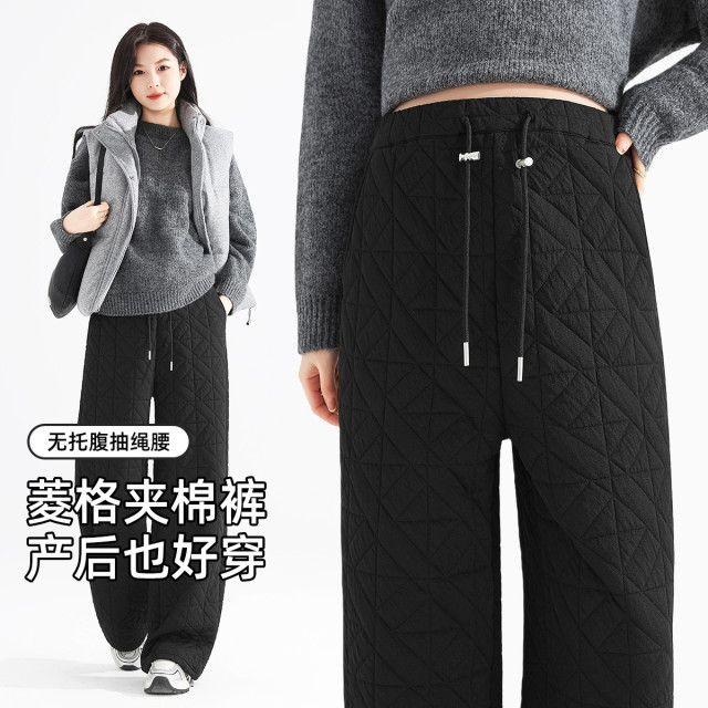 13016332.【防寒夹棉】孕妇裤秋冬外穿加厚直筒裤保暖孕妇装高级感洋气棉裤